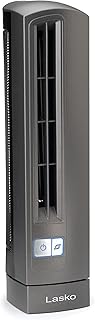 Lasko Air Stik Ulta-Slim Oscillating Desktop Fan, 2 Speeds, for Bedroom, Living Room, Office, 14", Gray, 4000
