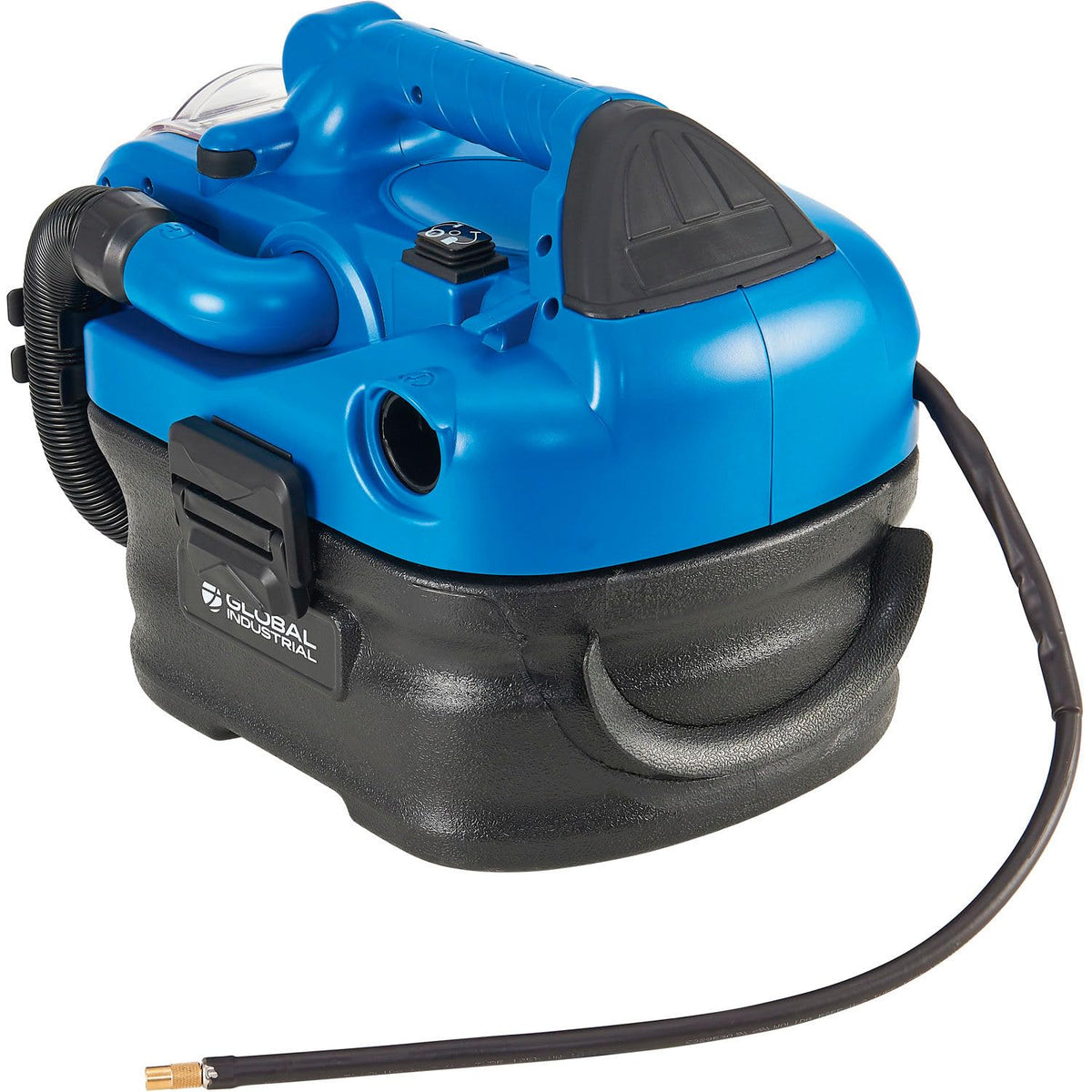 Battery Powered HEPA Wet/Dry Vacuum with Air Inflate Adapter by Global Industrial – Plastic, Blue, Model JN701