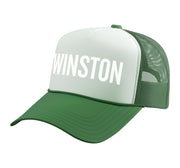 Winston Trucker Hat with Adjustable Mesh Back by WINSTON Name Text Desings – Polyester, Kelly Green/White
