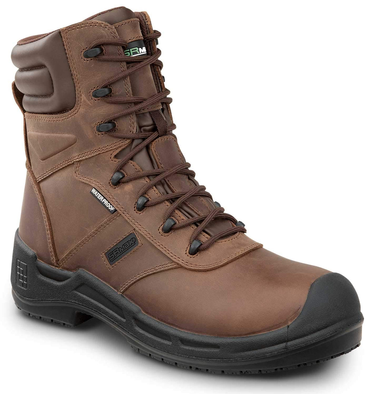 Mens 8 Brown MaxTRAX Comp Toe WP Insulated SRO Boot 9.5 EW by SR Max – 9.5 X-Wide, Leather, Brown, Model Logan