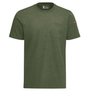 Men's Short Sleeve Heavyweight Slim Fit Cotton T-Shirt by Red Kap – Cotton, Heather Dark Forest, Model S5K6HD SS S