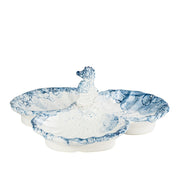 Tidal Drift Coastal Serveware (Seahorse Serving Caddy) by 10 Strawberry Street – Seahorse Serving Caddy, Ceramic, Tidal Drift Blue, Model BC-SERVING