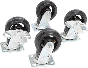 Global Industrial Caster Kit - 4 Swivel, 2 with Brakes, 5" X 1 1/2"