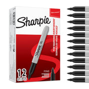 Sharpie Black / 1 Count (Pack of 12) / Fine Tip Permanent Markers
