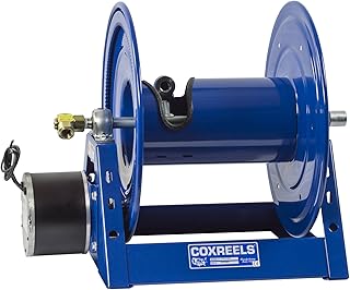COXREELS 1125-4-100-A Compressed Air #4 Gast Motor Rewind Hose Reel: 1/2" I.D., 100' Hose Capacity, Less Hose, 3000 PSI