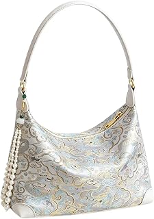 Chinese Women'S Retro Handbag Blue Feathers Purse Intangible Heritage Bag
