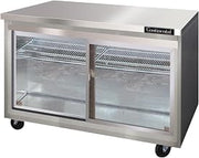 SW48-SGD Two Section Work Top Refrigerator 48" W, With Sliding Glass Doors