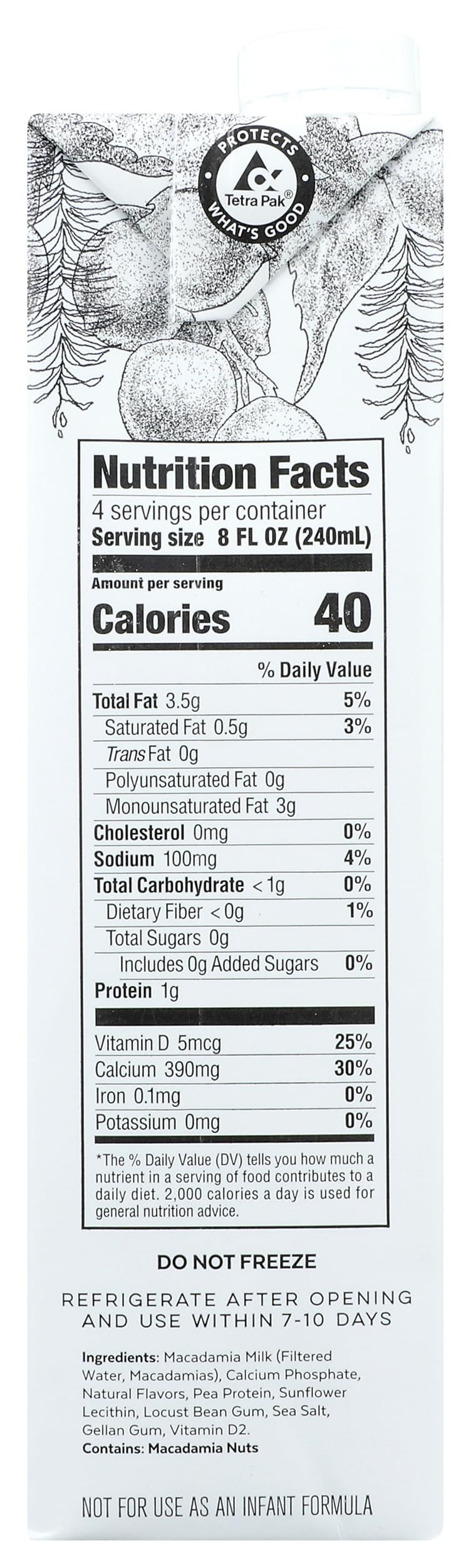 Milk Macadamia Unsweetned by Milkadamia – 32 Fl Oz (Pack of 1), Model 0858045004299