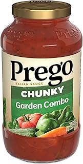 Prego Chunky Garden Combo Pasta Sauce, 23.75 Oz Jar