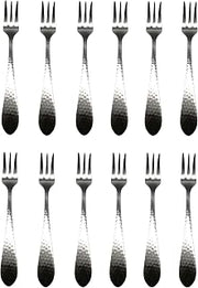 Reed & Barton Hammered Antique 18/10 Stainless Cocktail Fork (Set of Twelve)