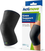 Actimove Sports Edition Knee Support Closed Patella with COOLMAX AIR Technology – Sleeve for Pain Management – For Strains, Sprains & Swelling - Left/Right Wear – Navy, 2X-Large