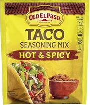 Old El Paso Hot & Spicy Taco Seasoning Mix, 1-Ounce Packages (Pack of 6)
