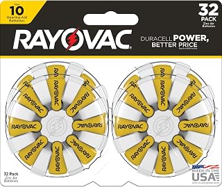 Rayovac Size 10 Hearing Aid Batteries, Hearing Aid Batteries Size 10, 32 Count