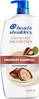 Head & Shoulders Anti-Dandruff Shampoo, Shea Butter, Daily Use, Sulfate-Free, Rich Moisture, Curly & Coily Hair, 28.2oz