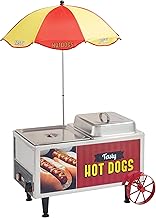 Benchmark 60072 Mini Cart Hotdog Steamer, 120V, 1200W, 10A,Stainless Steel