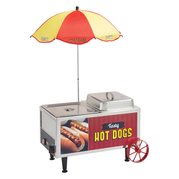 Benchmark Mini Cart Hotdog Steamer by Benchmark USA – 1 Count (Pack of 1), Stainless Steel, Model 60072