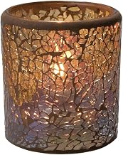 Hollowick 6301G Crackle Gold Glass Votive Lamp