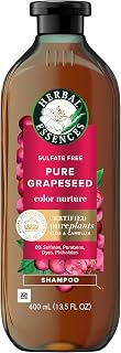 Herbal Essences Pure Grapeseed Color Nurture Sulfate Free Shampoo, Hair Protection and Color Nourishment, 13.5 Fl Oz (Pack of 6)