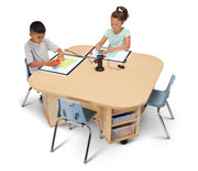 Innovate STEAM Table by Jonti-Craft – 48" W x 48" D x 22.5" H, Wood, Model 6281JC251