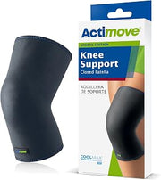 Actimove Sports Edition Knee Support Closed Patella with COOLMAX AIR Technology – Sleeve for Pain Management – For Strains, Sprains & Swelling - Left/Right Wear – Navy, 3X-Large