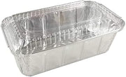 Handi-Foil 1.5 lb. IVC Disposable Aluminum Foil Loaf Bread Baking Pan w/Clear Dome Lid 100/PK (Pack of 100 Pans and 100 Lids)