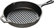 Lodge Pre-Seasoned Cast Iron Grill Pan, 10.25 Inches
