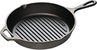 Lodge Pre-Seasoned Cast Iron Grill Pan, 10.25 Inches