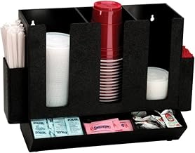 DISPENSE-RITE HLCO-3BT Countertop Cup, lid and Straw Organizer