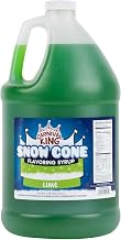 Carnival King 1 Gallon Snow Cone Syrup Lime - Delicious Shaved Ice Flavoring for Slushies, Machines & Parties