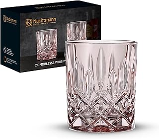 Nachtmann Noblesse Lead Free Crystal Whisky Tumbler Set, 295ml, Rose (2 Pieces)
