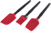 Farberware Spatula and Basting Brush Set, 3-Piece Kitchen Utensils Set with Spoon Spatula, Scraper Spatula, and Basting Brush - Dishwasher Safe Cooking and Baking Tools