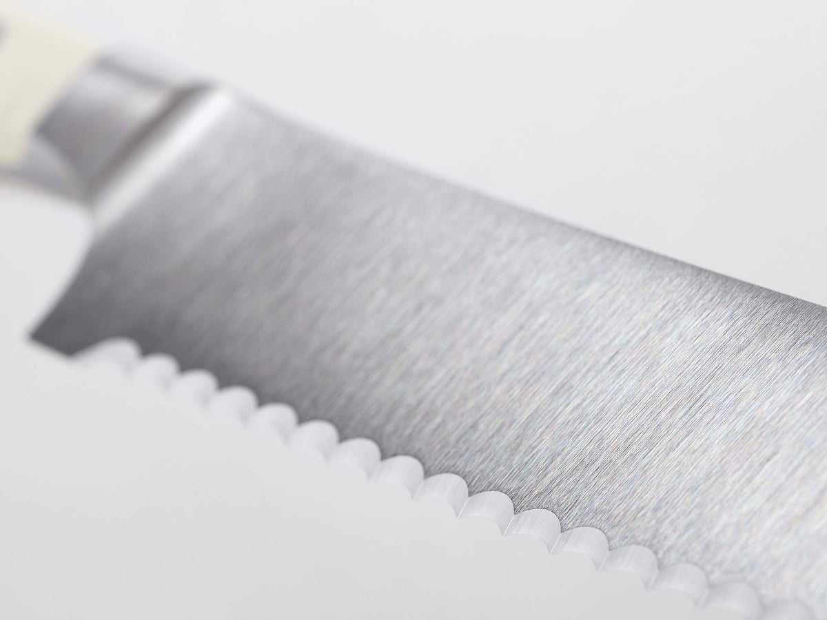 Aufschnittmesser, Classic Ikon Crème (), 14 cm Wellenschliff-Klinge, geschmiedet, Frühstücksmesser, scharfe Klinge, weißer Griff by Wüsthof – 5.5", Alloy Steel, Model 1040431614