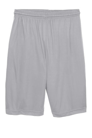 Unisex PosiCharge Competitor Short by SPORT-TEK – Medium, Polyester, Silver, Model 610163