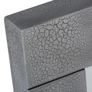 Buckley - Modern Grey Crackle Mirror by Limari Home – 34.6"L x 32.6"W, Glass, Grey, Model LIM-77573