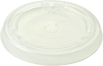 World Centric CUL-SC-12F 100% Compostable CPLA Cup Lids, for 10-20 oz. Cups, Clear (Pack of 1000)