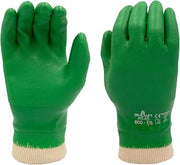 SHOWA 600 Fully Coated PVC Coated General Purpose Work Glove with Cotton Liner, Large (1 Pair)