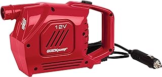 Coleman QuickPump Air Pump for Air Beds & Inflatables, Portable Air Pump with Fast Inflation or Deflation, Battery-Powered/Rechargeable/12-Volt/120-Volt Power Options
