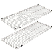 Soft Silver Wire Shelf Pack - 48" L x 18" D x 1" H by HUBERT – Alloy Steel, Silver, Pack of 2, Model A1848-TA