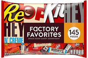 HERSHEY'S Factory Favorites Chocolate Bars Assortment. Extra Large Bag 4.5 Pounds of Delicious Candy. Approximately 145 Chocolate Candy Bars.