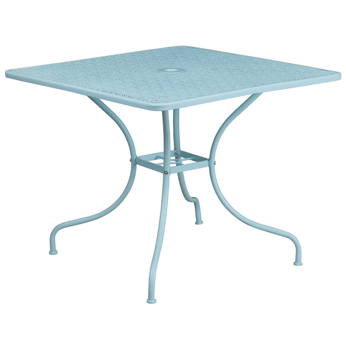 Flash Furniture Sky Blue / 28" / 4 Round Chairs + Square Table Dining Sets