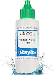 Taylor Technologies R-0009-C, Sulfuric Acid .12N Reagent, 2 Ounce | Dropper Refill Tests Total Alkalinity in Pools & Spas, Replace Annually