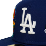 LA Los Angeles Dodgers 59FIFTY Groovy 7X World Series Champions Fitted Cap by New Era – 7 7/8, Plastic, Blue, Model NE60288055.00009