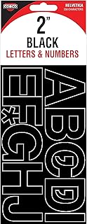 Cosco Vinyl Peel & Stick Letters and Numbers, 2", Helvetica, Black