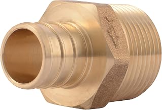 SharkBite 3/4 Inch Crimp MNPT Male Adapter, Brass Plumbing Fitting, PEX Pipe, Copper, UC134LFA