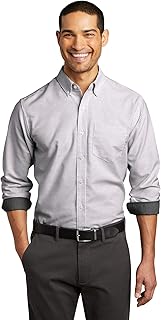 Port Authority Men's SuperPro Oxford Stripe Button-Down Shirt
