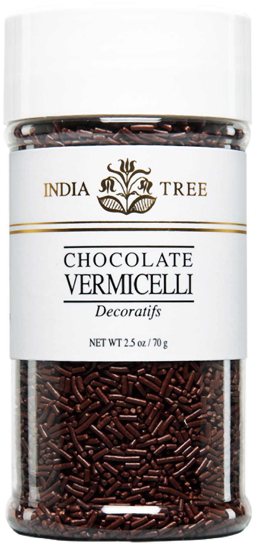 Chocolate Vermicelli by India Tree – 2.5 Ounce (Pack of 3), Chocolate, Pack of 3, Model 10518
