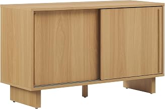 Crosley Furniture Gemma Medium Record Player Cabinet Turntable Stand, Storage for up to 200 Vinyl Records, White Oak