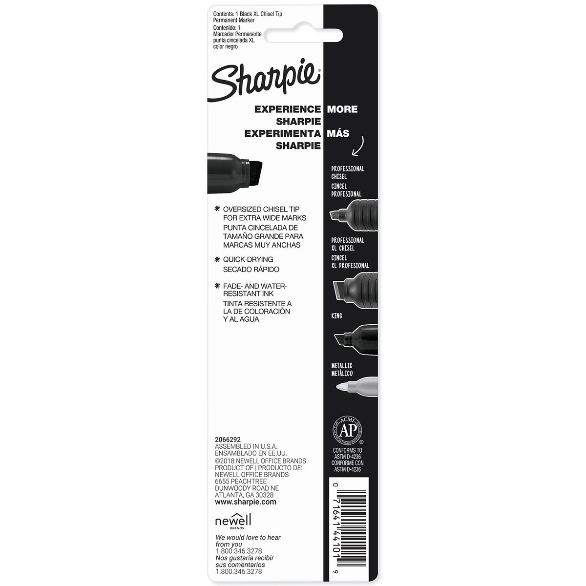 Permanent Markers by Sharpie – 1 Count (Pack of 1), Plastic, Black, Model 44101PP