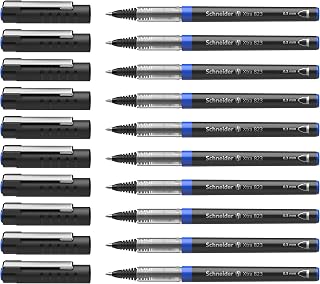 Schneider XTRA 823 Ink Roller Pen with Stainless Steel Conical Tip 0.3 mm Blue Pack of 10