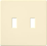 Lutron Fassada 2 Gang Wallplate for Toggle-Style Dimmer and Switches, FW-2-AL, Almond (1-Pack)